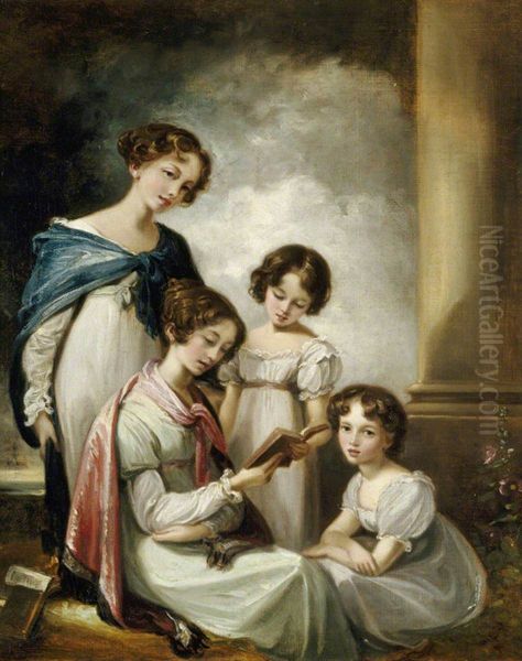 Caroline Lucy Elton (1809-1882), Lucy Caroline Elton (1809-1888), Catherine Maria Elton (1814-1876) and Maria Catherine Elton (1814-1899) - view 1