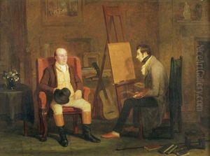 Edward Villiers Rippingille (1798-1859) painting a Portrait by Edward Villiers Rippingille