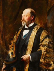 The Prince of Wales (later King Edward VII [1841-1910]) in the Robes of Chancellor of the University of Wales by Julian Russell Story