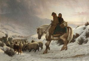 A Winter Landscape by Henry Hetherington Emmerson