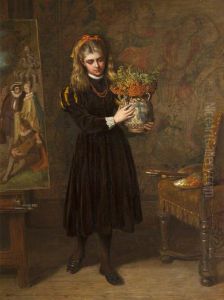 A Young Girl with Flowers A Young Girl with Flowers