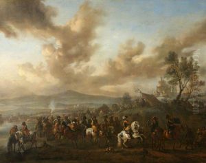 Le defile du duc de Vendome by Philips Wouwerman