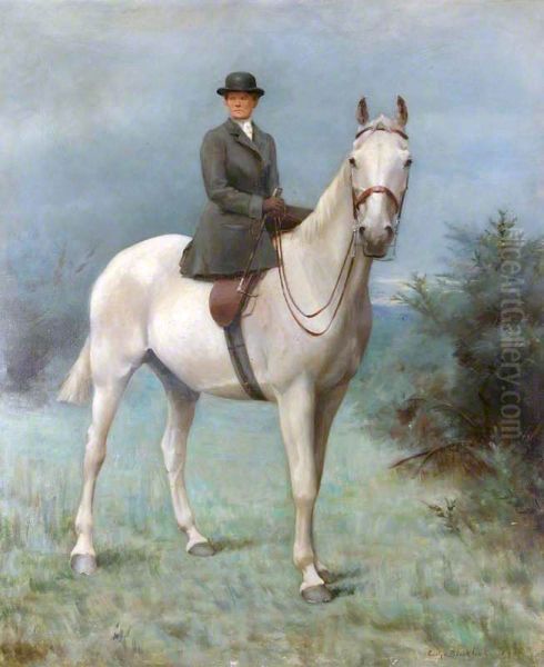 Alice Mary Darby, Mrs Francis Alexander Wolryche-Whitmore (1852-1931) on Horseback - view 1