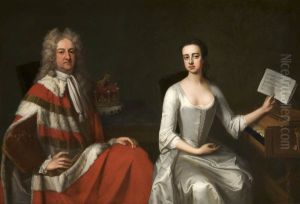 George Booth, 2nd Earl of Warrington (1675-1758) and his Daughter Lady Mary Booth, later Countess of Stamford (1704-1772) by Michael Dahl