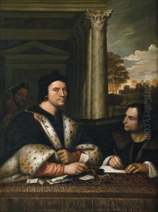 Ferry Carondolet (1473-1528) and his Secretary (after Sebastiano del Piombo) by Sebastiano Del Piombo