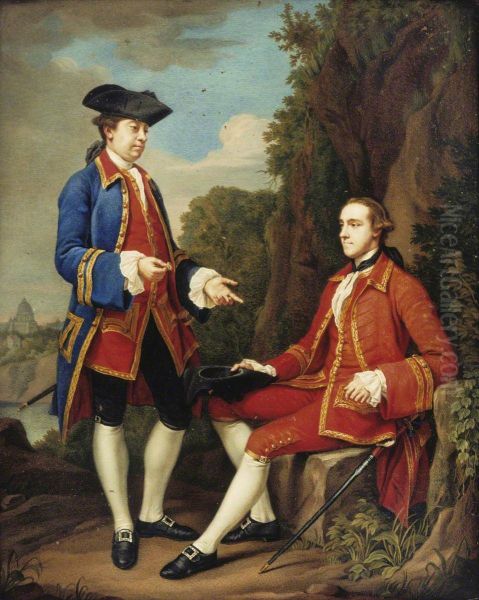 George Harry Grey, Lord Grey of Groby, later 5th Earl of Stamford (1737-1819) and his Travelling Companion, Sir Henry Mainwaring, 4th Bt (1726-1797) - view 1