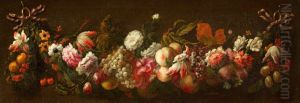 Garlands of Flowers and Fruit by Jean-Baptiste Monnoyer
