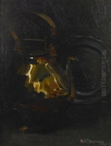 Still Life With Pitcher And Plate by Minerva Josephine Chapman