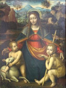 La Vierge a l'Enfant avec saint Jean-Baptiste enfant by Bernardino Luini