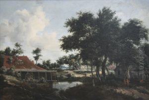 Water mill by Meindert Hobbema