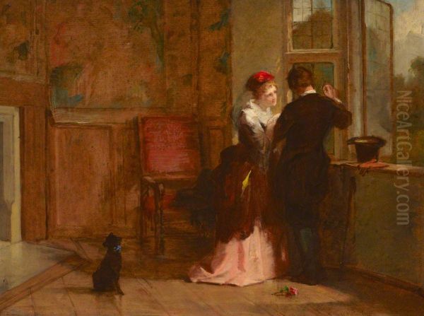 Lovers' Meeting in an Interior of Haddon Hall - view 1