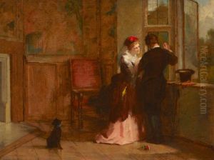 Lovers' Meeting in an Interior of Haddon Hall