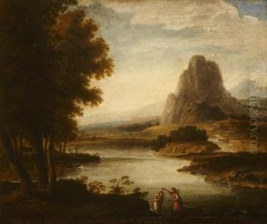 Landscape with the Baptism of Christ by Herman Van Swanevelt