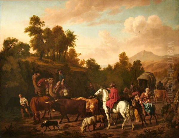 Mountainous Landscape with a Caravan - view 1