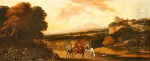Landscape with Travellers by Abraham Begeyn