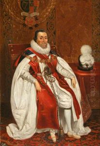 King James I (James VI of Scotland) (1566-1625) in Garter Robes