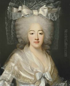 Portrait of Marie Josephine of Savoy (1753-1810) in a white dress by Alexander Kucharsky