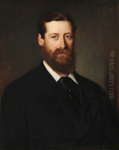 Montagu William Lowry-Corry, Baron Rowton (1838-1903) by Baron Heinrich von Angeli