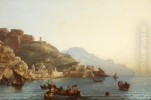 View of Amalfi from the Gulf of Salerno by Franz Ludwig Catel