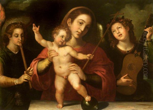 Madonna and Child with Music-making Angels - view 1