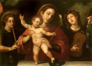 Madonna and Child with Music-making Angels by Francesc Ribalta