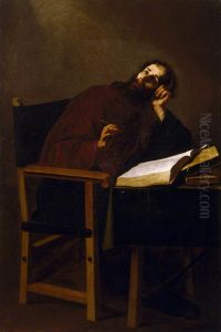 Saint Augustine, Bishop of Hippo (354-430) in Meditation