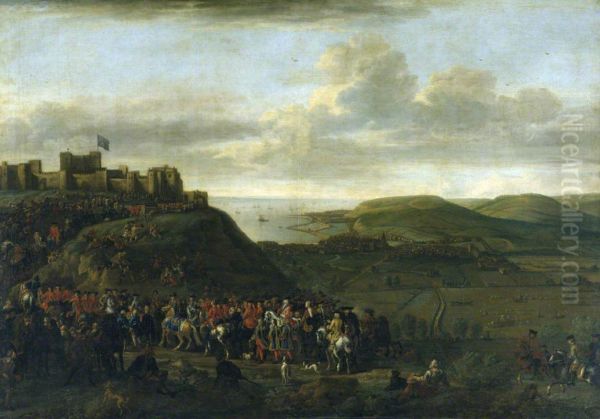 View with the Procession of Lionel Sackville, 1st Duke of Dorset (1688-1765) returning to Dover Castle after taking the Oath of Office of Lord Warden of the Cinque Ports - view 1