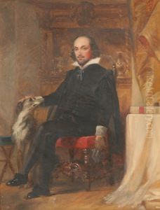 Shakespeare With His Dog by Alonzo Chappel