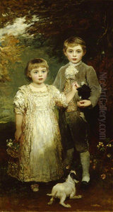 The Hon. Arthur Victor Agar-Robartes later 8th Viscount Clifden (1887-1974) and The Hon. Edith Violet Kathleen Agar -Robartes (1888-1965) as Children The Hon. Arthur Victor Agar-Robartes later 8th Viscount Clifden (1887-1974) and The Hon. Edith Violet Kathleen Agar -Robartes (1888-1965) as Children