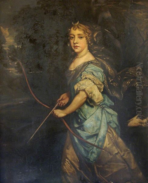 Queen Mary II (1662-1694), when Princess Mary of York, as Diana - view 1