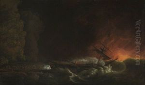 The Shipwreck of the Phoenix at Night on the Coast of Cuba, 4 October 1780 by Dominic Serres