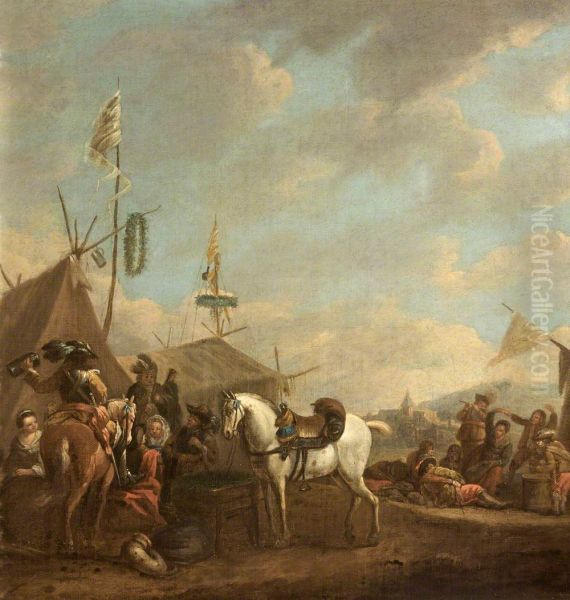 Soldiers by an Encampment - view 1