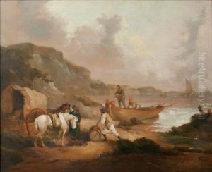Smugglers on a Beach by George Morland