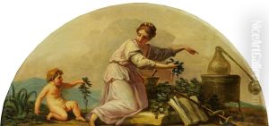 Putto with Personification of Chemistry