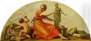 Putto with Personification of Sculpture
