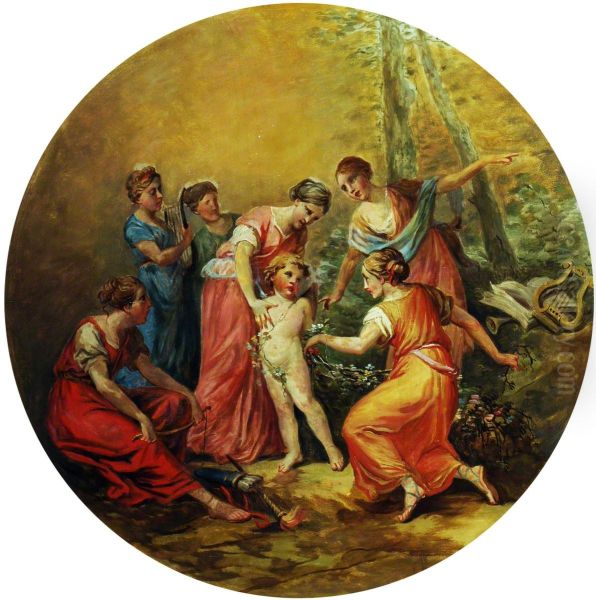 Nymphs garlanding Cupid - view 1