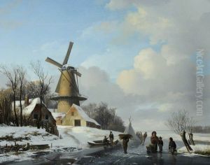 Winter Scene by Hendrik van de Sande Bakhuyzen