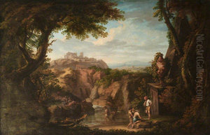 Classical Landscape with Fishermen Classical Landscape with Fishermen