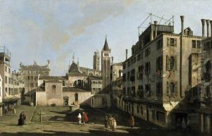 Campo San Stin, Venice by Bernardo Bellotto