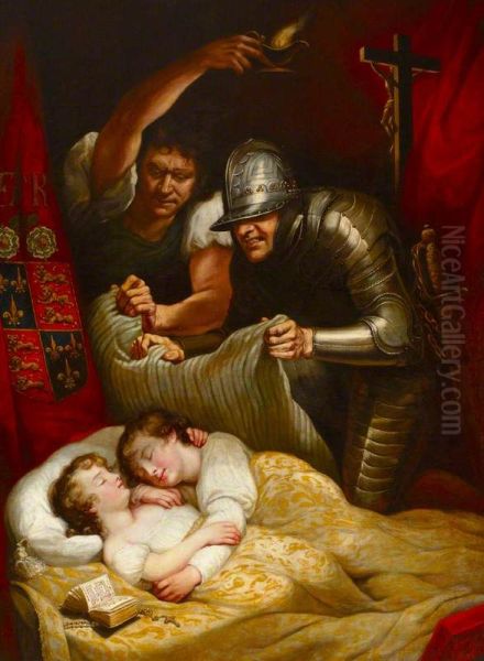 The Murder of the Princes in the Tower, King Edward V (1470-1483?) and his Brother Prince Richard Duke of York (1473-1483?) (from William Shakespeare's 'Richard III', Act IV scene iii) - view 1