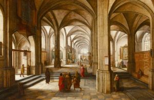 An Imaginary Church or Cathedral Interior, with possibly a Biblical Scene An Imaginary Church or Cathedral Interior, with possibly a Biblical Scene