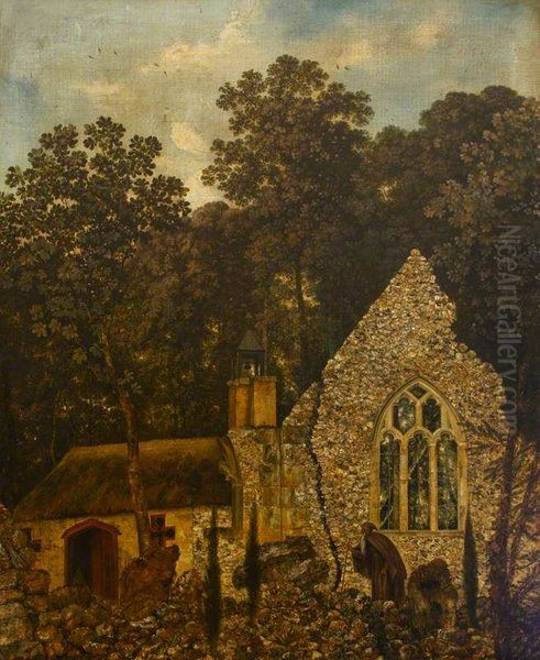 A Monk by a Church in a Wood (The Hermitage, Goodwood) - view 1