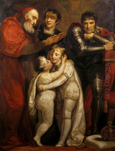 The Meeting of Edward V (1470-1483) and his Brother Richard, Duke of York (1473-1483) contemplated by King Richard III - view 1