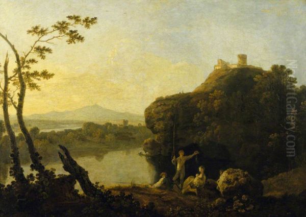 View on the Arno, Italy (A Summer Evening; On the Arno - I) - view 1