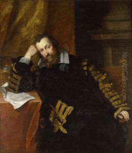 Henry Percy, 9th Earl of Northumberland, wearingChancellor's Robesand theGarter Ribbon.