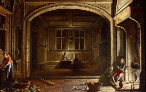 Christ with Nicodemus by Hendrik van Steenwijk II