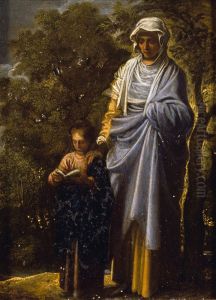 Die Jungfrau und St. Anne by Adam Elsheimer