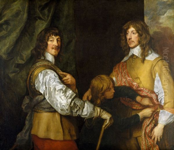 Mountjoy Blount, 1st Earl of Newport (1597-1665), Lord George Goring (1608-1657) and a Page - view 1