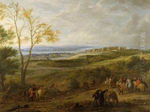 King Louis XIV, King of France (1638-1715) at Charleroi by Adam Frans van der Meulen