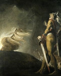 Macbeth, Banquo and the Witches (from William Shakespeare's 'Macbeth', Act I, sc.iii) by Henry Fuseli